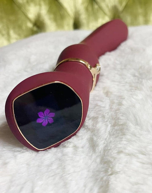 Viotec - Chance - G-Spot Vibrator - Massager - Met LCD Scherm - Goud en Wijnrood - Luxueuze Zachte Siliconen-Laced-up.nl