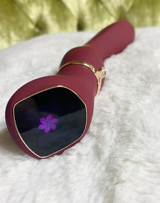 Viotec - Chance - G-Spot Vibrator - Massager - Met LCD Scherm - Goud en Wijnrood - Luxueuze Zachte Siliconen-Laced-up.nl