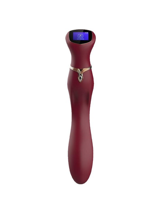 Viotec - Chance - G-Spot Vibrator - Massager - Met LCD Scherm - Goud en Wijnrood - Luxueuze Zachte Siliconen-Laced-up.nl