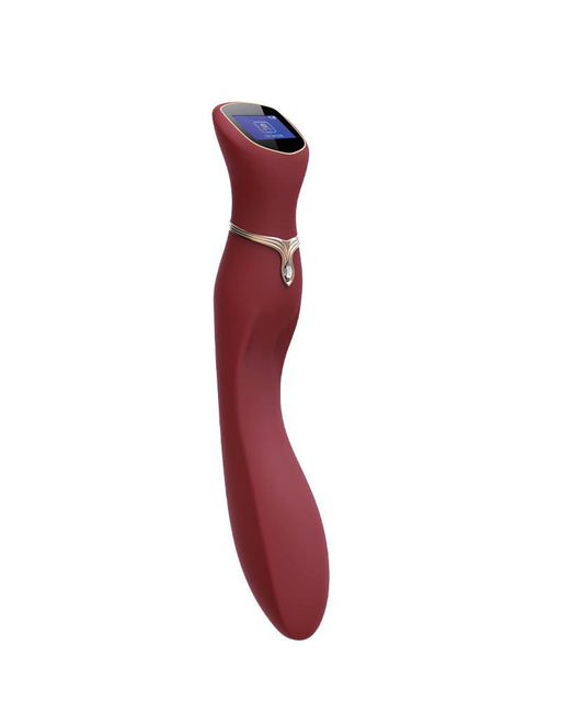 Viotec - Chance - G-Spot Vibrator - Massager - Met LCD Scherm - Goud en Wijnrood - Luxueuze Zachte Siliconen-Laced-up.nl