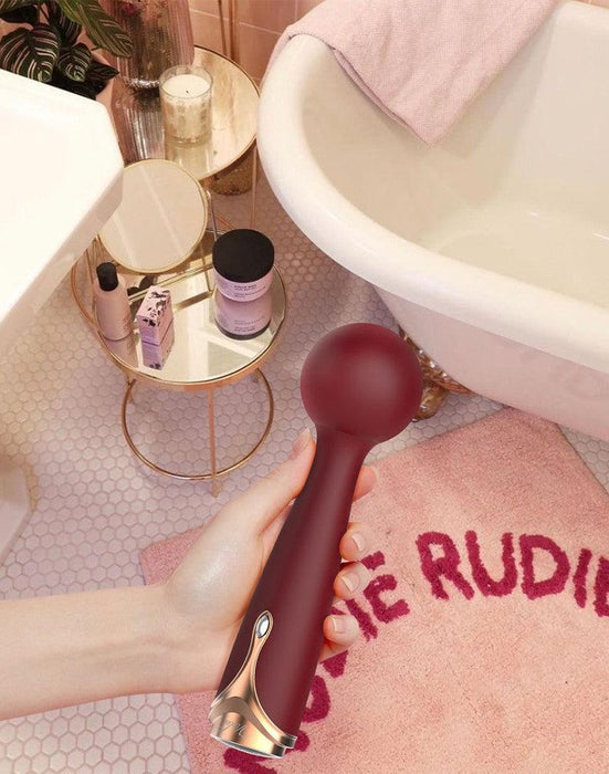 Viotec - Firelick - Mini Vibrator - Wand Vibrator - Goud en Wijnrood - Luxueus Zacht Siliconen-Laced-up.nl