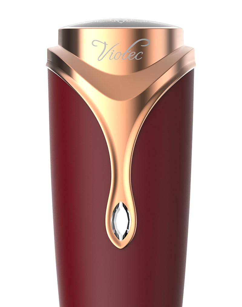 Viotec - Firelick - Mini Vibrator - Wand Vibrator - Goud en Wijnrood - Luxueus Zacht Siliconen-Laced-up.nl
