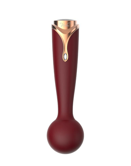 Viotec - Firelick - Mini Vibrator - Wand Vibrator - Goud en Wijnrood - Luxueus Zacht Siliconen-Laced-up.nl