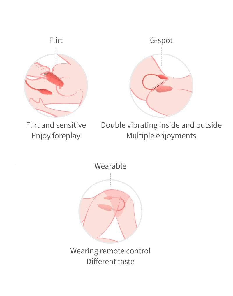 Viotec - Flora - Draagbare Vibrator met App Bediening - Wijnrood - Om Te Dragen in je Slip-Laced-up.nl