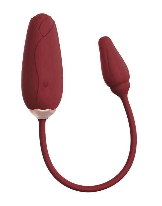 Viotec - Flora - Draagbare Vibrator met App Bediening - Wijnrood - Om Te Dragen in je Slip-Laced-up.nl