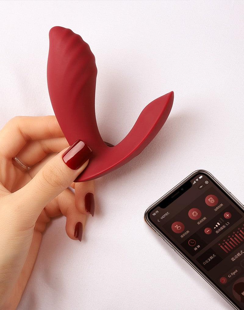 Viotec - Loyte - Prostaat Vibrator met App Bediening - Wijnrood-Laced-up.nl