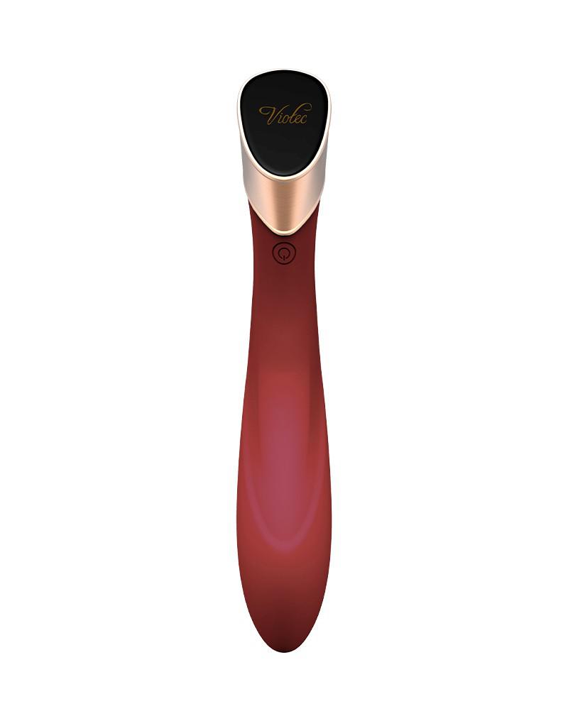 Viotec - Manto - G-Spot Vibrator - Goud en Wijnrood - Luxueuze Zachte Siliconen-Laced-up.nl