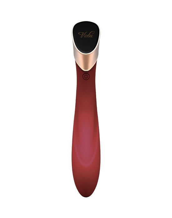 Viotec - Manto - G-Spot Vibrator - Goud en Wijnrood - Luxueuze Zachte Siliconen-Laced-up.nl