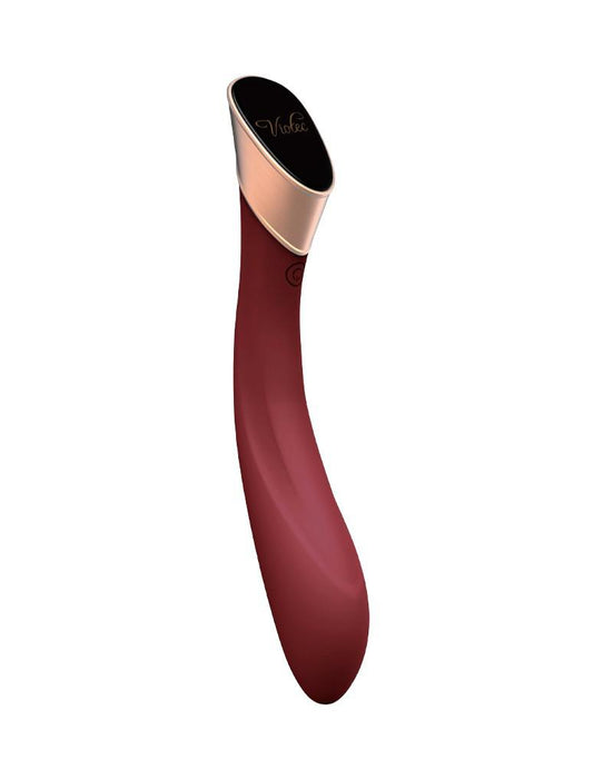 Viotec - Manto - G-Spot Vibrator - Goud en Wijnrood - Luxueuze Zachte Siliconen-Laced-up.nl