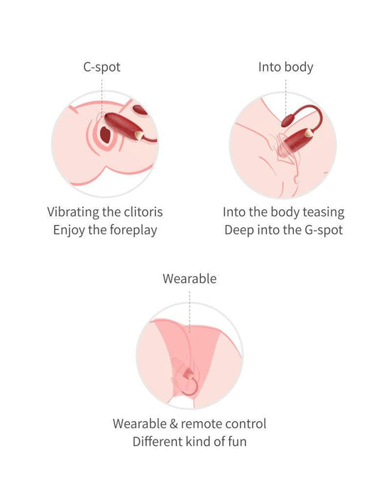 Viotec - Oliver Pro - Vibrator - Draagbare Vibrator met App Bediening - Goud en Wijnrood - Om Te Dragen in je Slip-Laced-up.nl