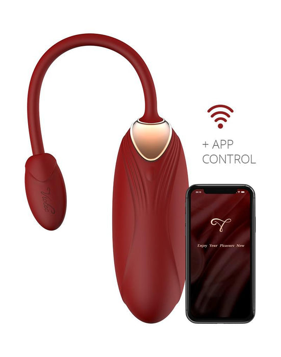 Viotec - Oliver Pro - Vibrator - Draagbare Vibrator met App Bediening - Goud en Wijnrood - Om Te Dragen in je Slip-Laced-up.nl