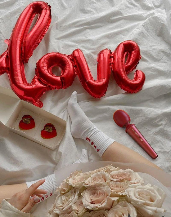 Viotec - Titan - Wand Vibrator - Massager - Goud /Wijnrood - Luxueuze Zachte Siliconen-Laced-up.nl