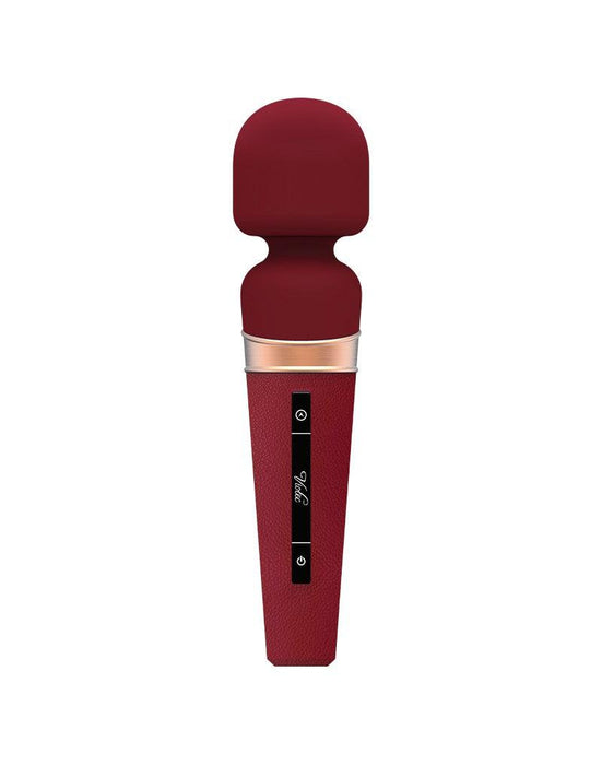 Viotec - Titan - Wand Vibrator - Massager - Goud /Wijnrood - Luxueuze Zachte Siliconen-Laced-up.nl