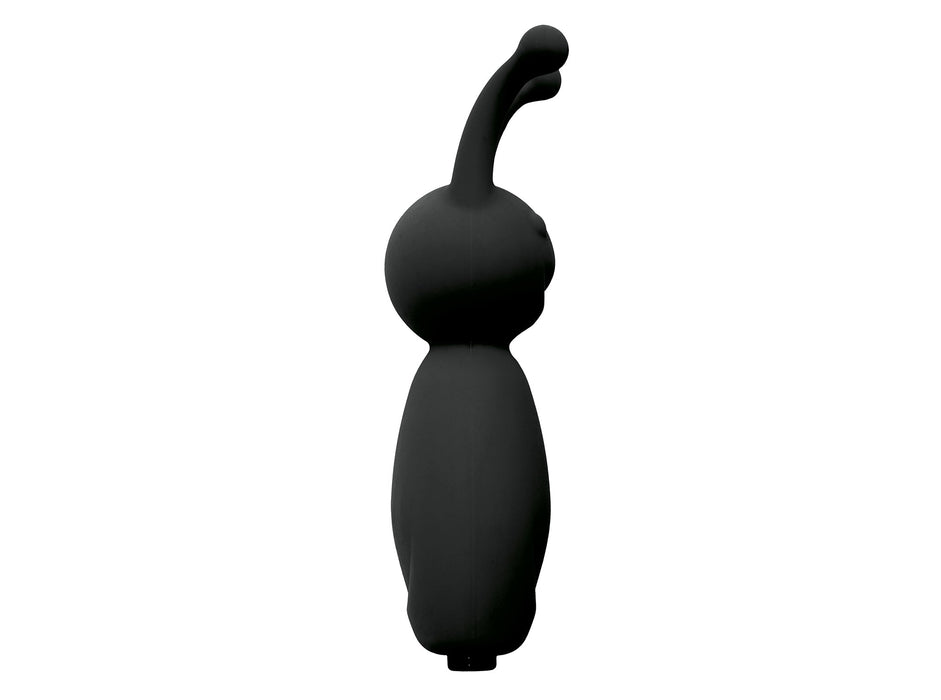 Virgite - Mini Vibrator Met Twee Clitoris Antennes - Zwart-Erotiekvoordeel.nl