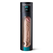 Virgite - Penis sleeve die echt aanvoelt - Met Opening Voor de Balzak - 19.8 cm - Lichte Huidskleur-Laced-up.nl