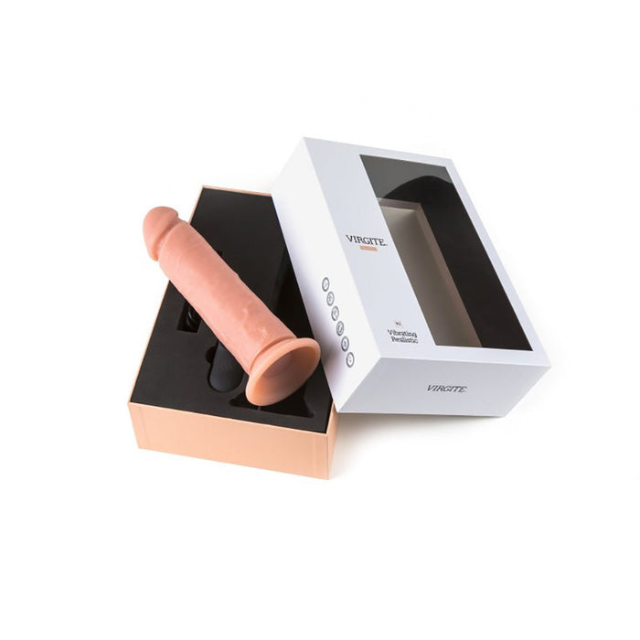 Virgite - Vibrerende Dildo Met Afstandsbediening 23 x 7.5 cm - Lichte Huidskleur-Erotiekvoordeel.nl