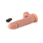 Virgite - Vibrerende dildo Van 24.5 cm Met Ballen En remote Control - Lichte Huidskleur-laced-up.nl