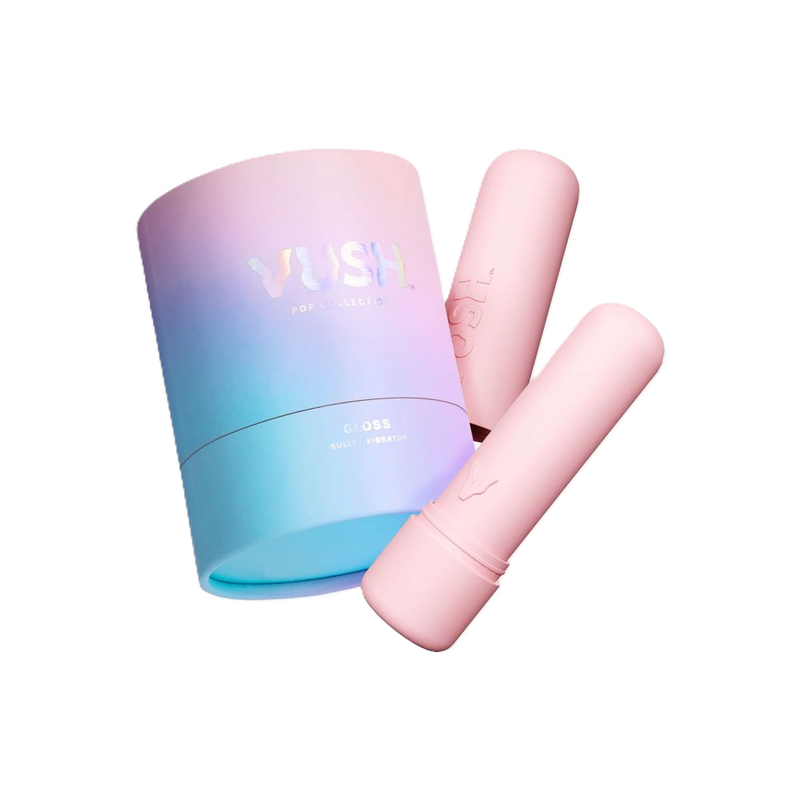 Vush - Pop Gloss Precise Point Pleasure Vibrator met Opbergkoker - Lichtroze-Erotiekvoordeel.nl