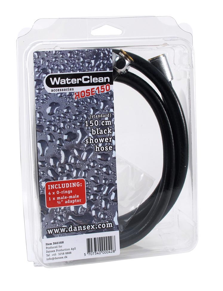 WaterClean - Zwarte Doucheslang - 150 cm-Laced-up.nl