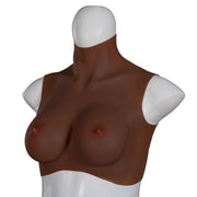 XX-DreamToys - Ultra Realistische Bodysuit - Drag - Bovenlijf Met Borsten - Bruin-Laced-up.nl