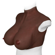 XX-DreamToys - Ultra Realistische Bodysuit - Drag - Bovenlijf Met Borsten - Bruin-Laced-up.nl