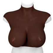 XX-DreamToys - Ultra Realistische Bodysuit - Drag - Bovenlijf Met Borsten - Bruin-Laced-up.nl