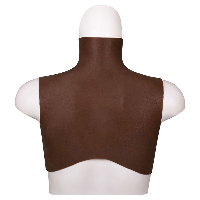 XX-DreamToys - Ultra Realistische Bodysuit - Drag - Bovenlijf Met Borsten - Bruin-Laced-up.nl