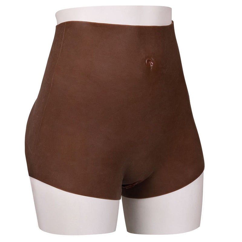XX-DreamToys - Ultra Realistische Bodysuit Male-to-Female - Drag Queen - Vrouwentorso met Vagina - Bruin-Laced-up.nl