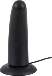 You2Toys – Siliconen Anale Vibrator met Kromming – Geschikt voor Voorbind Harnas – Zwart-Erotiekvoordeel.nl