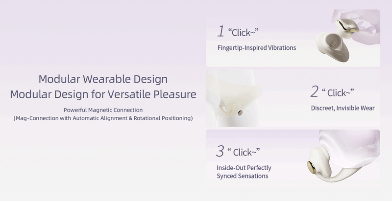 ZALO - Deya - Hands-free Vibrator - Modulair Kliksysteem - Ivoorwit-Erotiekvoordeel.nl