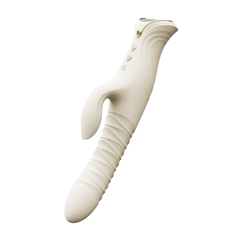 Zalo - Mose 2 - Stotende Rabbit Vibrator – Ivoor Wit-Erotiekvoordeel.nl