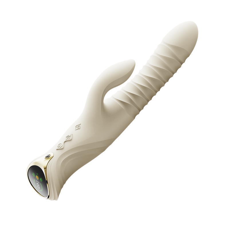 Zalo - Mose 2 - Stotende Rabbit Vibrator – Ivoor Wit-Erotiekvoordeel.nl