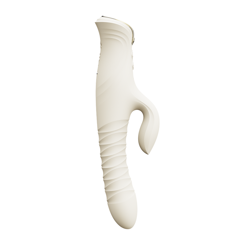 Zalo - Mose 2 - Stotende Rabbit Vibrator – Ivoor Wit-Erotiekvoordeel.nl