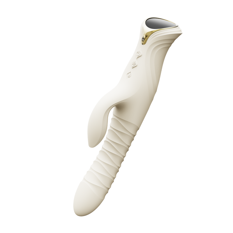 Zalo - Mose 2 - Stotende Rabbit Vibrator – Ivoor Wit-Erotiekvoordeel.nl