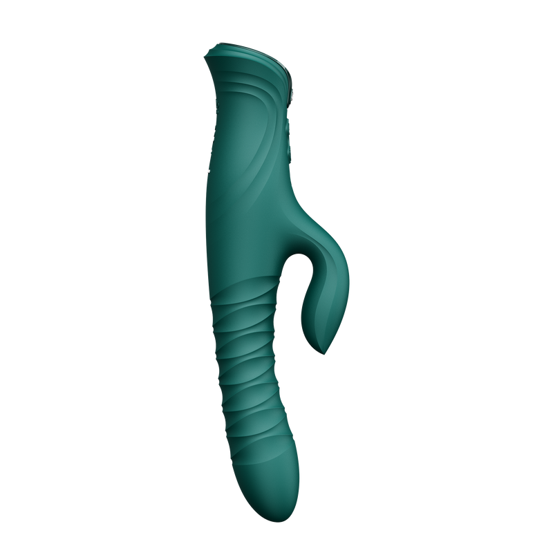 Zalo - Mose 2 - Stotende Rabbit Vibrator – Smaragdgroen-Erotiekvoordeel.nl