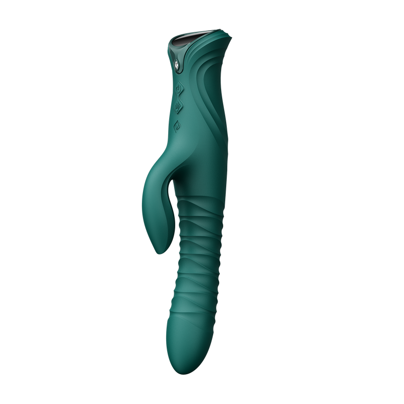 Zalo - Mose 2 - Stotende Rabbit Vibrator – Smaragdgroen-Erotiekvoordeel.nl