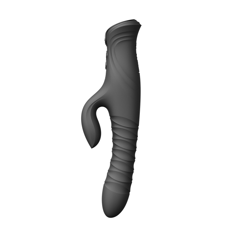 Zalo - Mose 2 - Stotende Rabbit Vibrator – Zwart-Erotiekvoordeel.nl