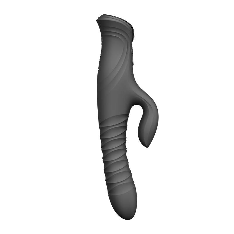 Zalo - Mose 2 - Stotende Rabbit Vibrator – Zwart-Erotiekvoordeel.nl