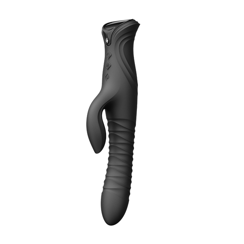 Zalo - Mose 2 - Stotende Rabbit Vibrator – Zwart-Erotiekvoordeel.nl