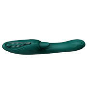 Zalo - Ares - Likkende G-Spot Rabbit Vibrator - Verwarmend - App Control - Smaragd Groen-Erotiekvoordeel.nl