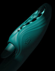 Zalo - Ares - Likkende G-Spot Rabbit Vibrator - Verwarmend - App Control - Smaragd Groen-Erotiekvoordeel.nl