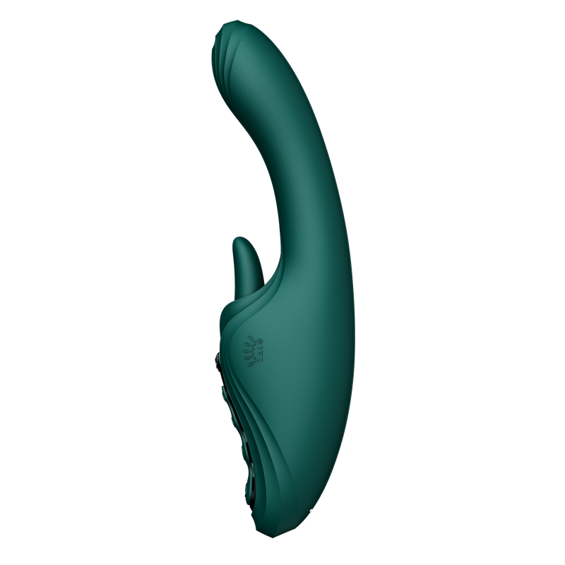 Zalo - Ares - Likkende G-Spot Rabbit Vibrator - Verwarmend - App Control - Smaragd Groen-Erotiekvoordeel.nl