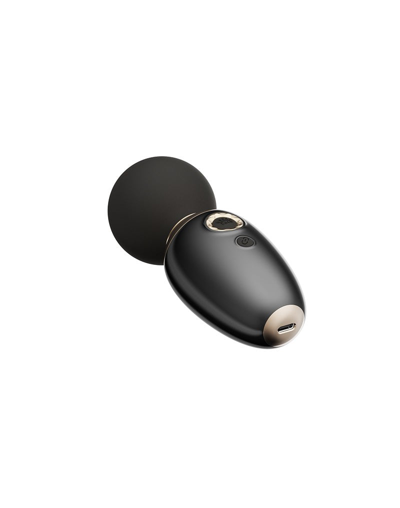 Zalo - Ava - Verwarmende Mini Wand Vibrator met App Bediening - Zwart-Erotiekvoordeel.nl