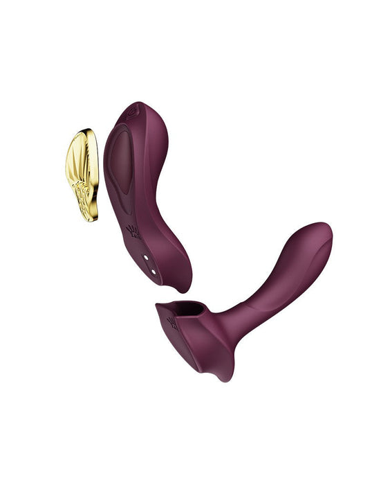Zalo - Aya - Draagbare Panty Vibrator Met Afstandsbediening - Vibrerend Slipje - Amethyst Paars-Laced-up.nl