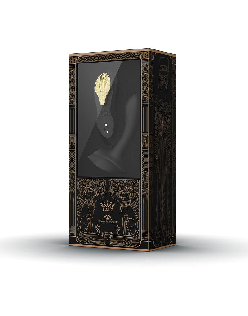 Zalo - Aya - Draagbare Panty Vibrator Met Afstandsbediening - Vibrerend Slipje - Obsidian Zwart-Laced-up.nl