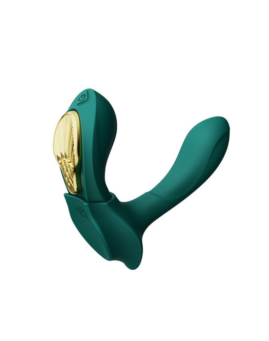 Zalo - Aya - Draagbare Panty Vibrator Met Afstandsbediening - Vibrerend Slipje - Smaragd Groen-Laced-up.nl