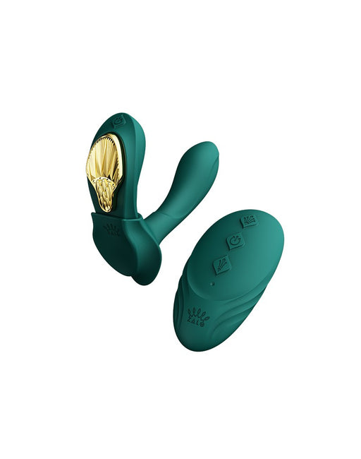 Zalo - Aya - Draagbare Panty Vibrator Met Afstandsbediening - Vibrerend Slipje - Smaragd Groen-Laced-up.nl