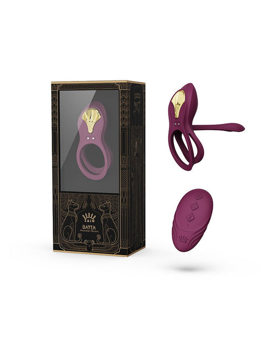 Zalo - Bayek - Vibrerende Cockring & Partner Vibrator Met Afstandsbediening - Amethyst Paars-Laced-up.nl