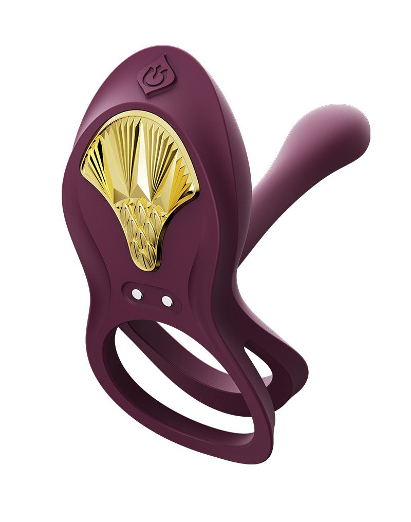 Zalo - Bayek - Vibrerende Cockring & Partner Vibrator Met Afstandsbediening - Amethyst Paars-Laced-up.nl