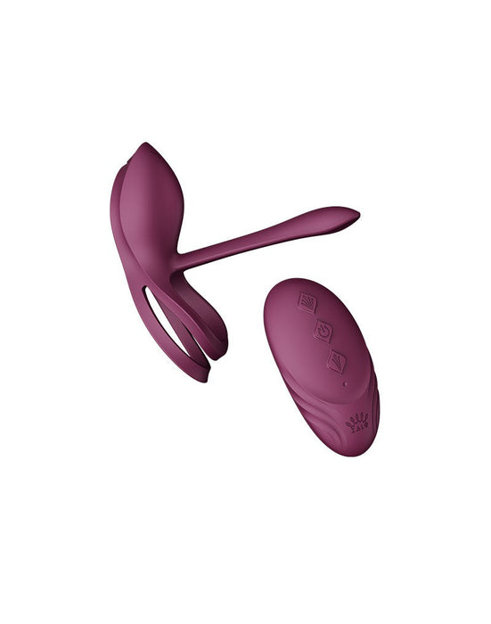 Zalo - Bayek - Vibrerende Cockring & Partner Vibrator Met Afstandsbediening - Amethyst Paars-Laced-up.nl